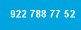 922 788 77 52 922 788 77 52
